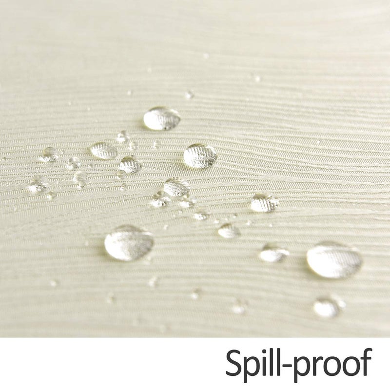 maxmill Jacquard Table Cloth Swirl Pattern Spillproof Wrinkle Resistant Heavy Weight Soft Tablecloth for Kitchen Dinning Tabletop Decoration Outdoor Picnic Rectangle 52 x 70 Inch Ivory - Image 5